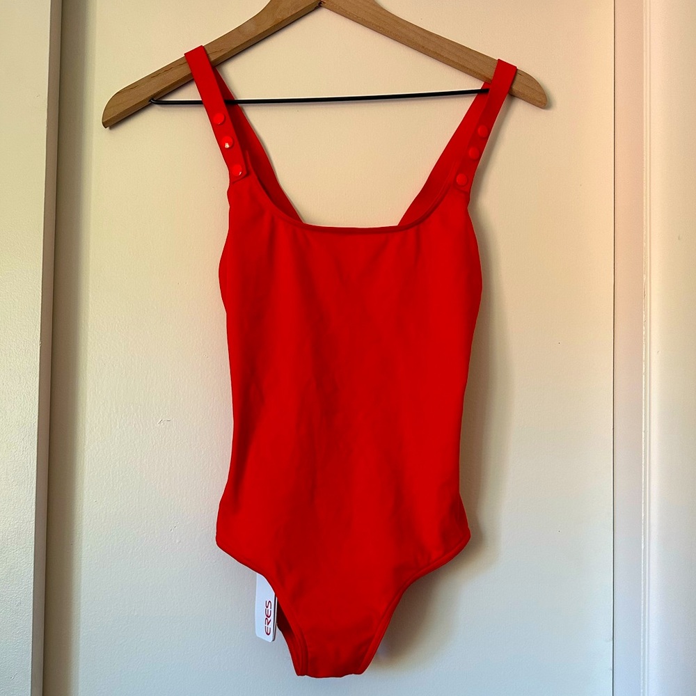 ERES Moroccan-made red one-piece swimsuit NWT